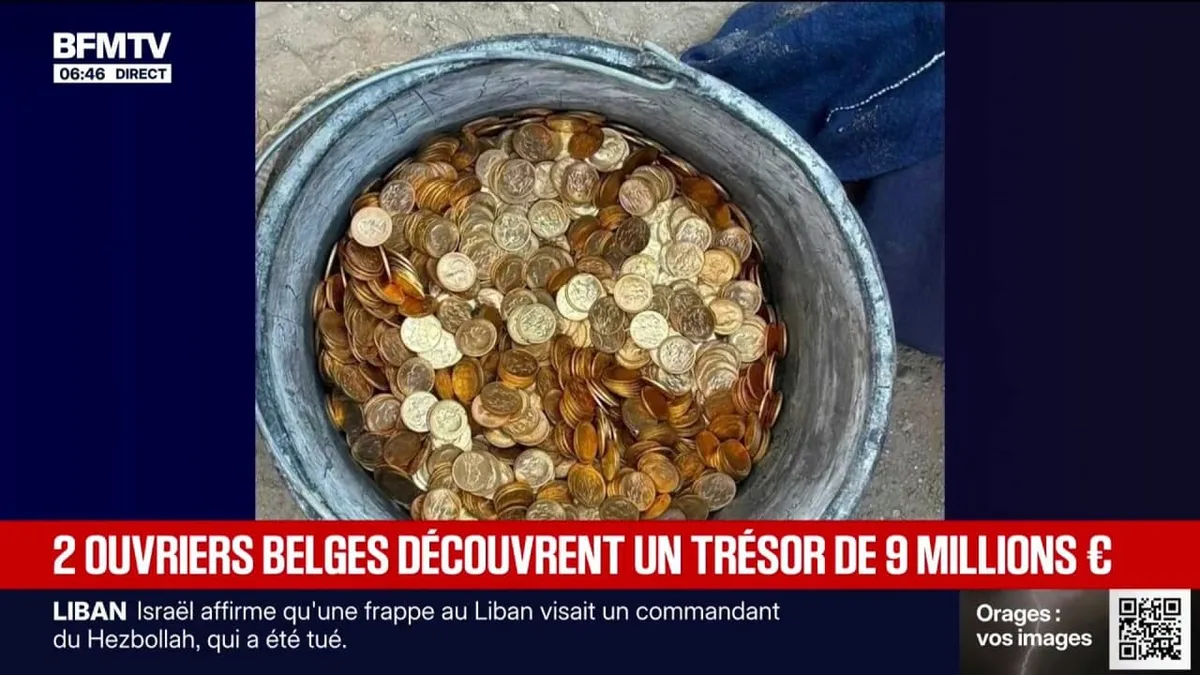 Belgique: deux ouvriers découvrent un trésor à neuf millions d'euros sur un chantier