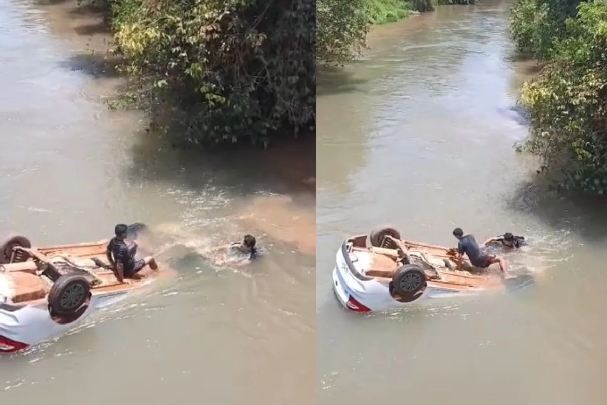 Criança de 1 ano se afoga e é entubada após carro cair de ponte em Sorriso (MT)