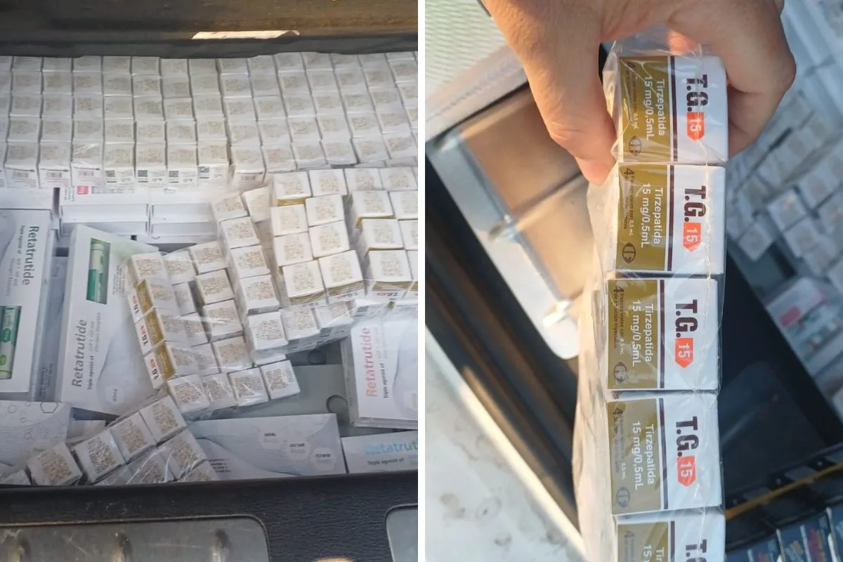 Polícia Rodoviária Federal apreende 2,8 mil medicamentos e anabolizantes em BMW na Via Dutra, em Roseira