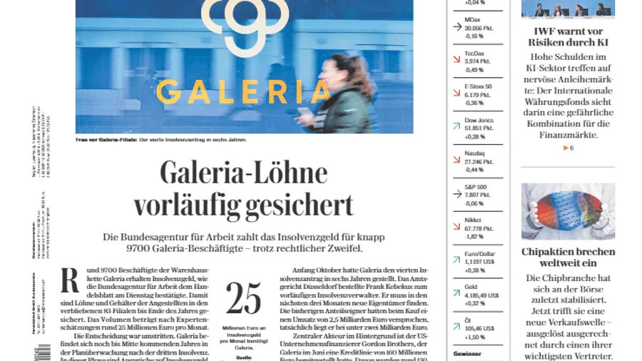PDF: Handelsblatt vom 14. Oktober 2026