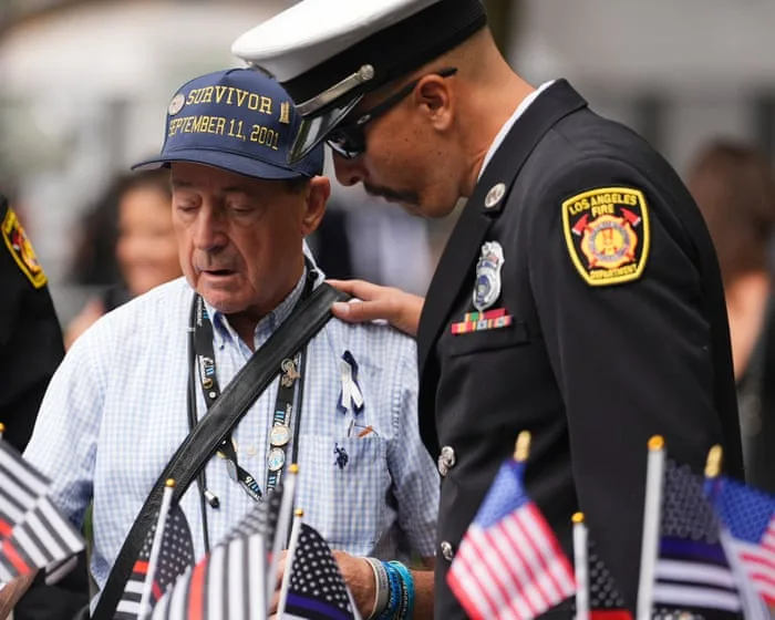 9/11 families gather at World Trade Center and Pentagon to remember victims on 25th anniversary – US politics live