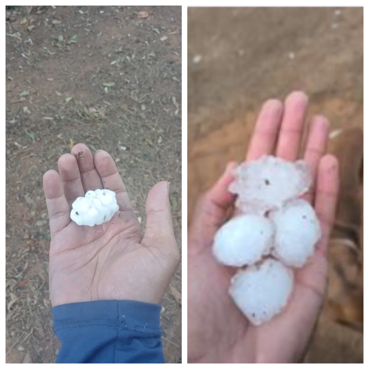 Chuva de granizo atinge São Brás do Suaçuí na Região Central de MG; VÍDEO