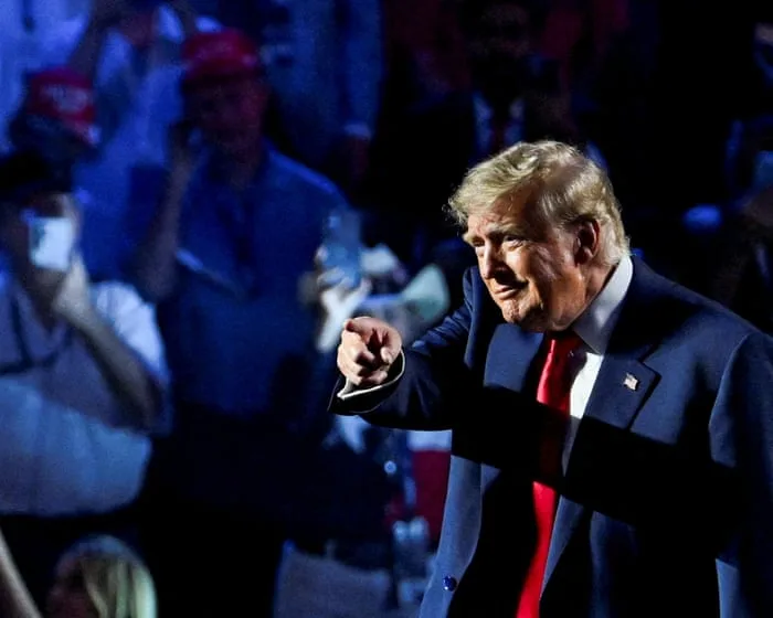 ‘I’m on the ticket’: Trump implores Republicans to vote in November at unusual midterm convention