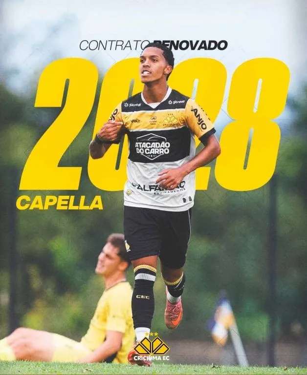 Criciúma renova com artilheiro da base até 2028