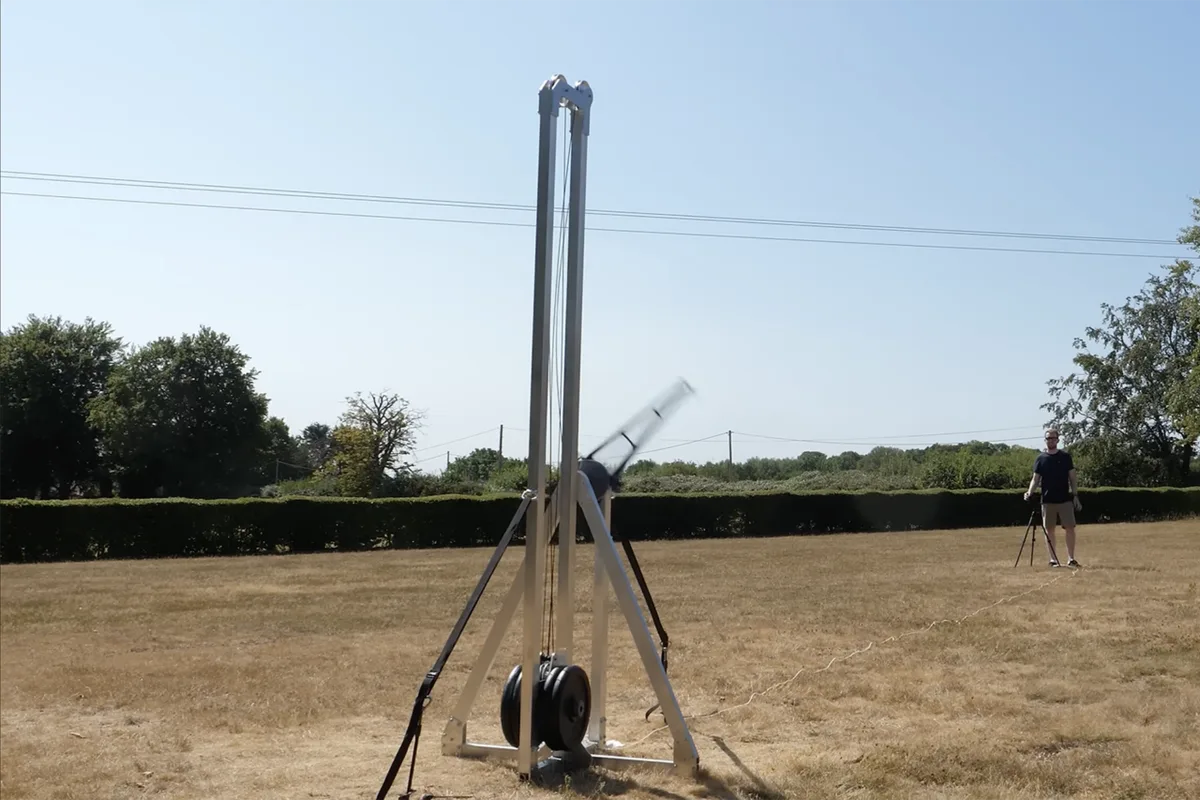 YouTuber Fulfills Lifelong Dream by Blasting Through the Sound Barrier With a Home-Built Trebuchet