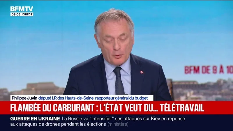 Prix du carburant: "Il faut arrêter les certificats d'économie d'énergie", juge Philippe Juvin, député LR et rapporteur général du budget