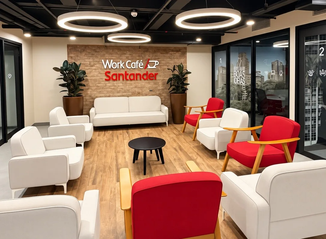 Santander mira 200 Work Cafés para atrair clientes de alta renda