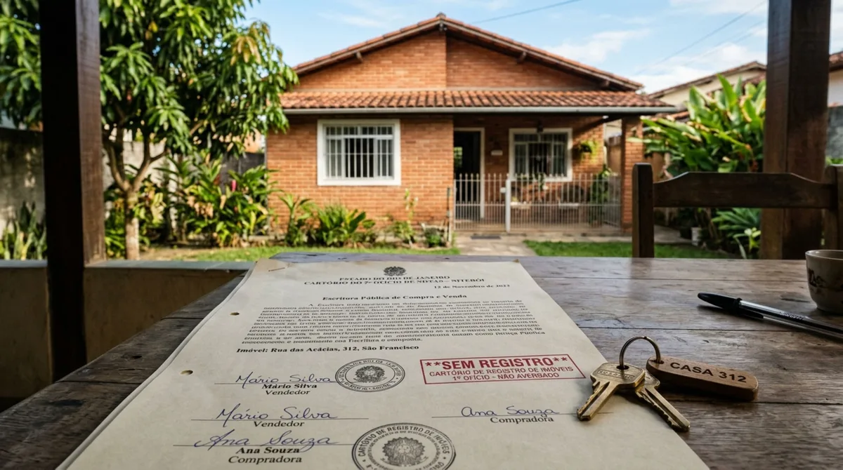 Casal compra casa, paga o antigo proprietário e acredita ser dono do imóvel, mas anos depois descobre que a escritura nunca foi registrada e outro comprador aparece reivindicando a propriedade