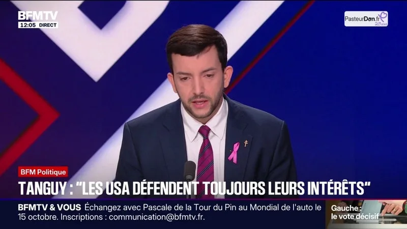 Guerre en Ukraine: les États-Unis "défendent toujours leur intérêt", affirme Jean-Philippe Tanguy (RN)