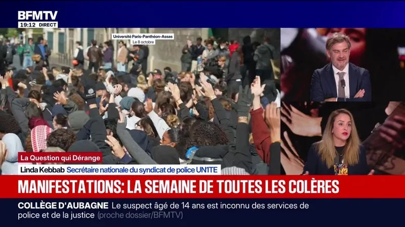 Manifestations lycéennes: Linda Kebbab (syndicat de police Unité) pointe "la difficulté" de la France "à responsabiliser les parents, notamment sur les questions éducatives"