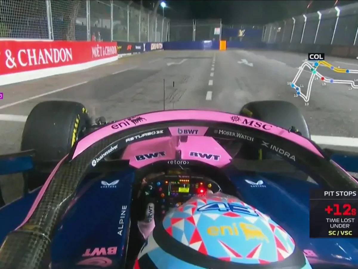 Cómo le fue a Franco Colapinto en el GP de Singapur de Fórmula 1 2026