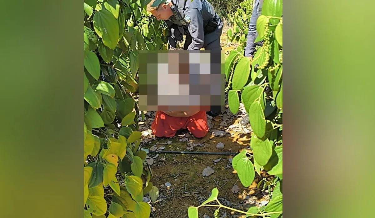 Suspeito de feminicídio em Linhares tenta fugir por plantação e é preso