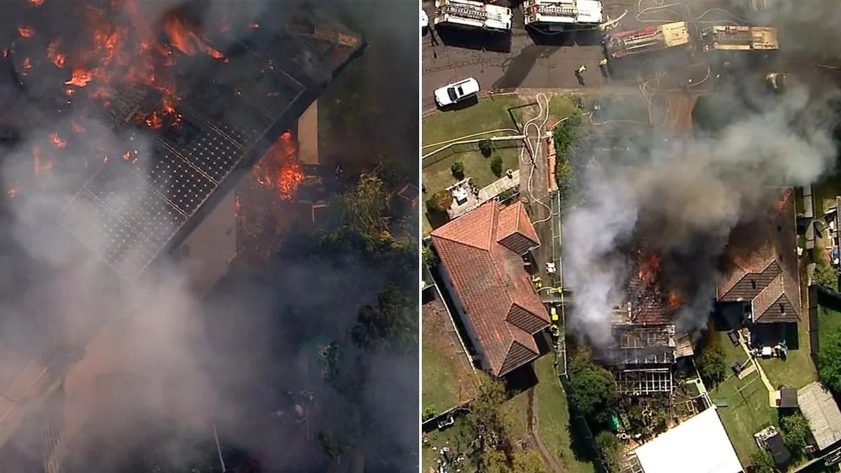 Horror house fire rips through Western Sydney home