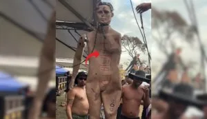 Após protestos contra Lula, vídeo mostra boneco “petista” enforcado em Barretos