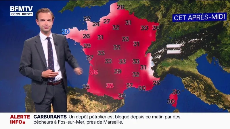 De la chaleur sur toute la France et des températures allant jusqu'à 35°C: la météo du mardi 15 septembre