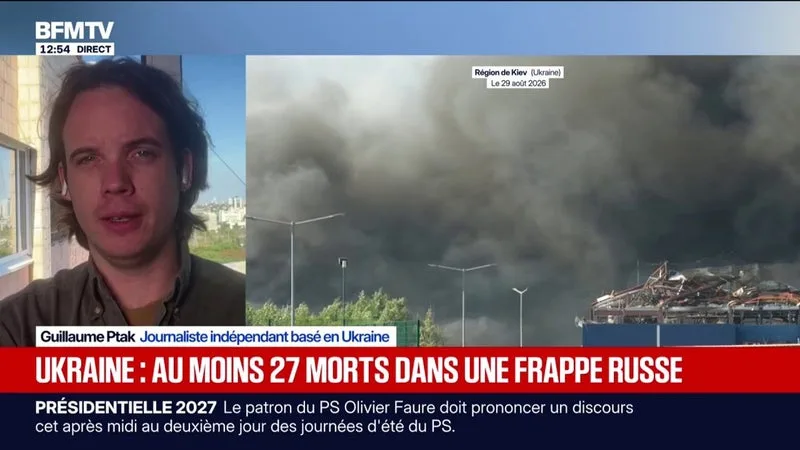 Au moins 27 morts et plusieurs dizaines de blessés après une frappe russe sur un entrepôt près de Kiev