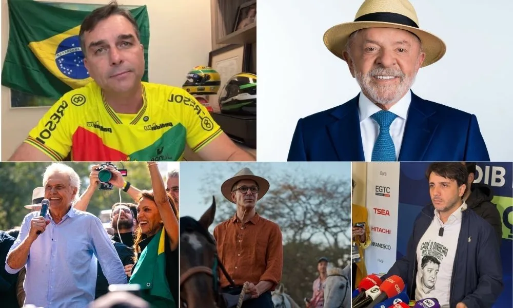 Lula, Flávio e Renan no Sul; Caiado e Zema no Sudeste: o fim de semana dos candidatos ao Planalto