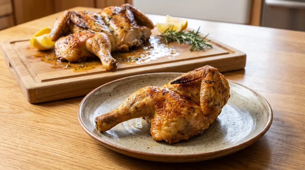 Receta de pollo asado, rápida y fácil