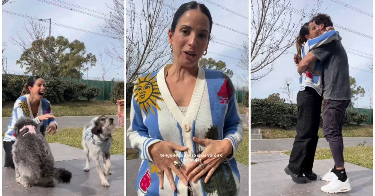 Con la ayuda de sus mascotas, Cande Molfese reveló el sexo de su bebé y anunció su nombre