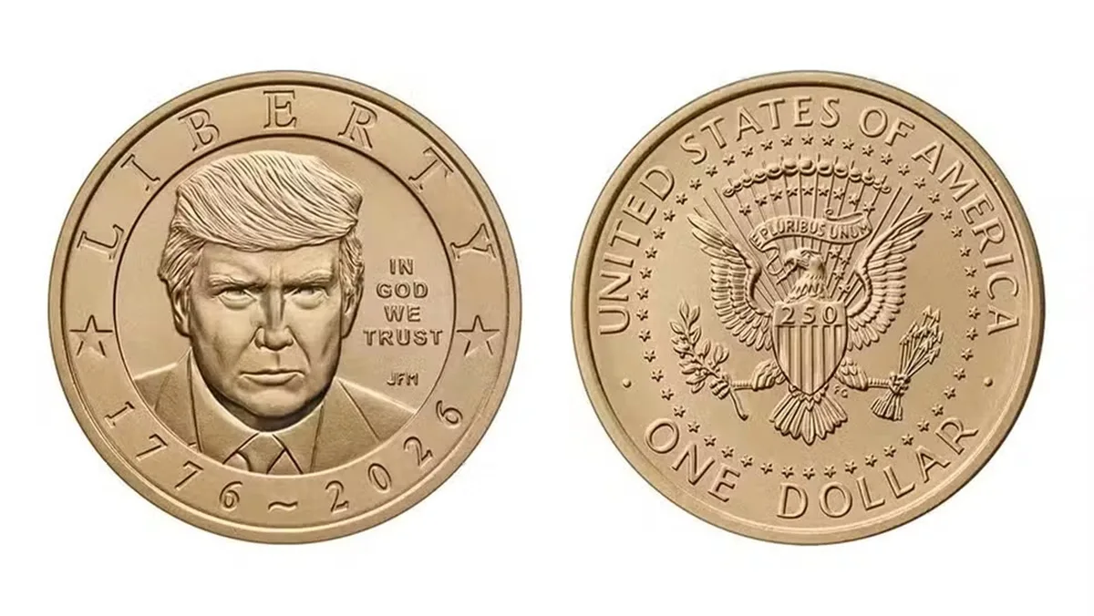 Moeda de US$ 1 com rosto de Trump começa a ser vendida nos EUA