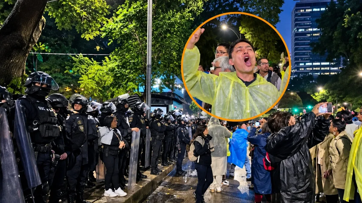 “Mexicanos al grito de guerra” cantan trabajadores del IMSS en medio de protestas y repliegue policial en CDMX