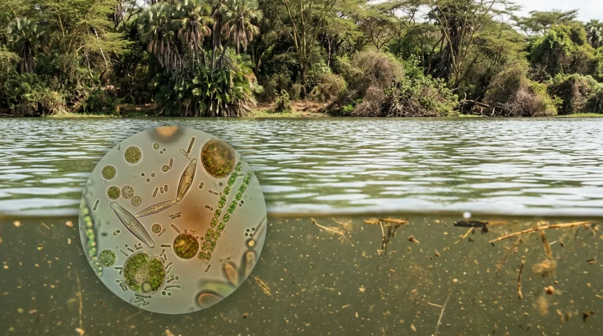 Micróbios agarrados a algas de lagos africanos reduziram um gás-estufa potente, revelando uma parceria microscópica com efeito na química da água