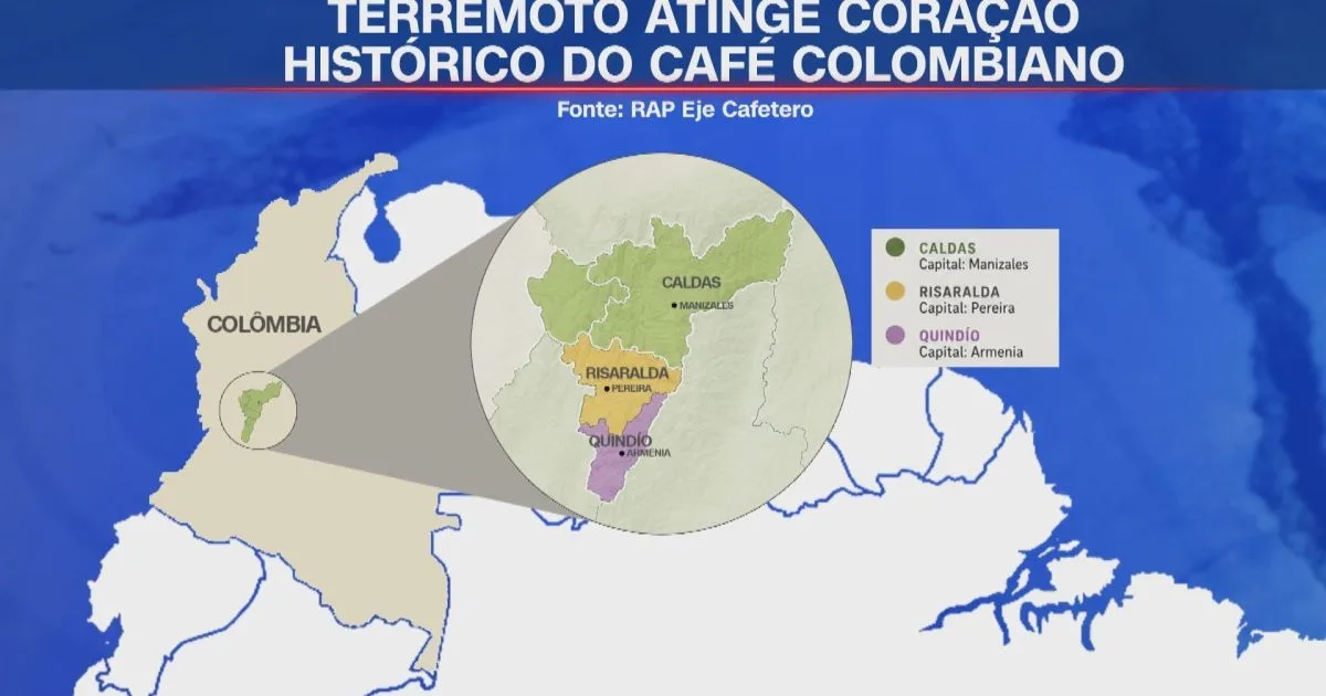 Cafeicultores colombianos prometem reconstrução rápida após sismo