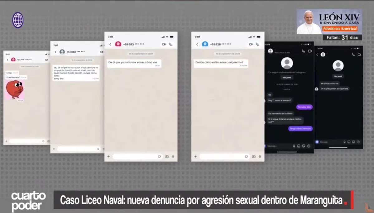 “Te pido perdón”: escolares del Liceo Naval admiten su participación en agresión sexual en chats enviados al denunciante