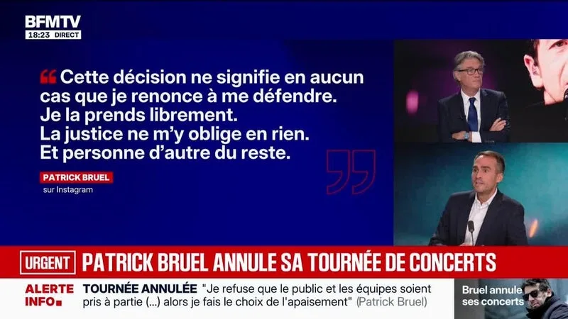 Marschall Truchot : Patrick Bruel annule sa tournée de concerts - 01/09