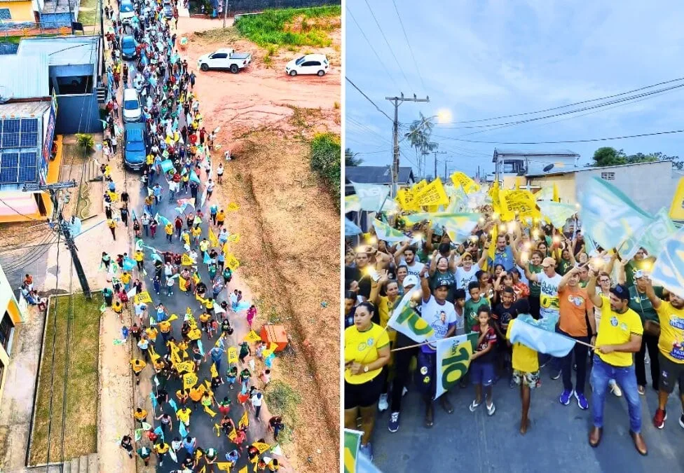 Multidão toma as ruas da Várzea em caminhada de Alan Rick em Cruzeiro do Sul