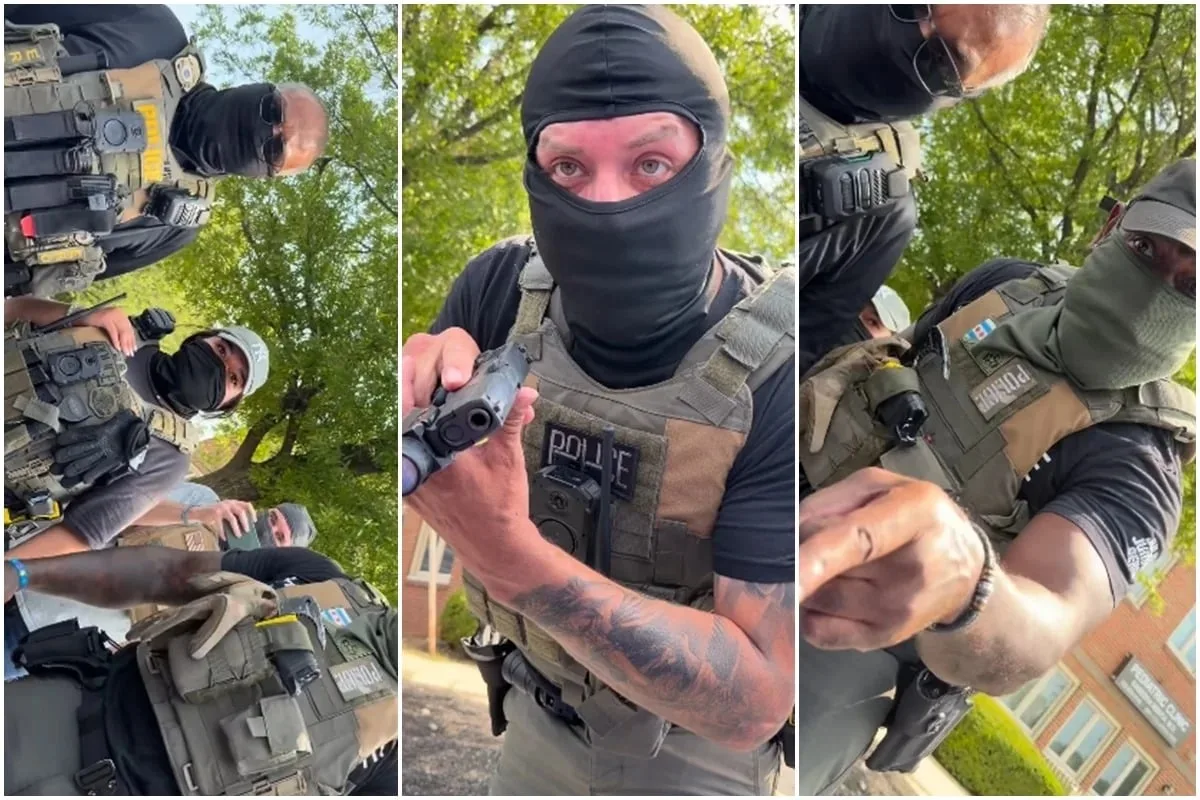 VÍDEO: Encapuzado, agente do ICE aponta arma para cabeça de cidadã nos EUA