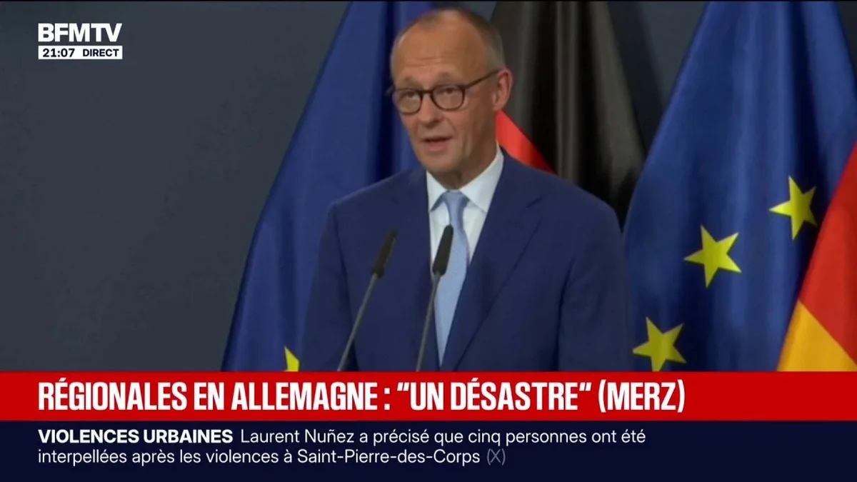 Régionales en Allemagne et l'extrême droite en forte progression: le chancelier évoque un "désastre"