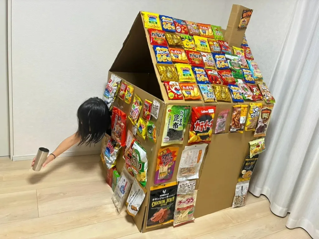 If anyone needs us, we’ll be in the cardboard Japanese snack house we just built [Photos]