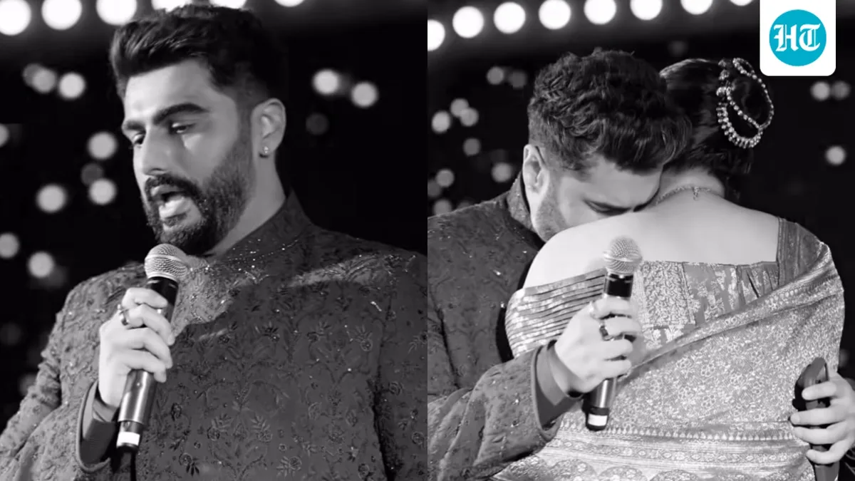 Arjun Kapoor breaks down remembering late mother Mona Shourie in emotional video from Anshula Kapoor's wedding. Watch