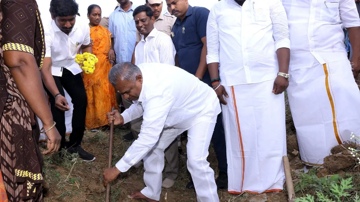 Minister N. Anand inaugurates work to desilt, restore rural waterbodies in Chengalpattu