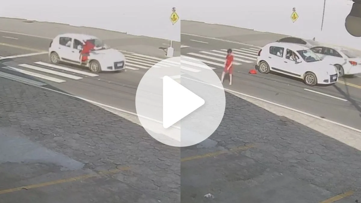 VÍDEO: Menino de 11 anos é atropelado, levanta após impacto e caminha até calçada de rodovia em SC