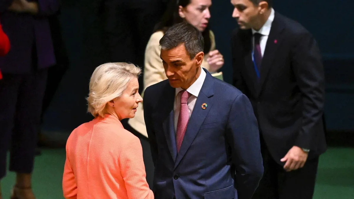 Sánchez por detrás de Von der Leyen