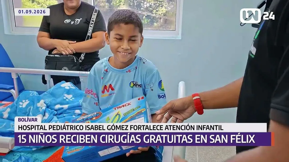 Jornada quirúrgica pediátrica atendió a 15 niños en Bolívar