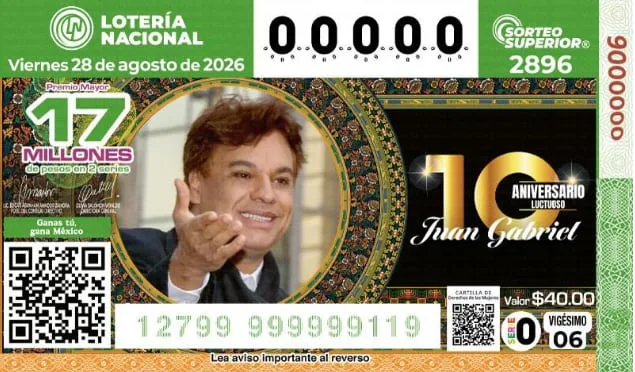 Sorteo Superior 2896: Resultados viernes 28 de agosto del 2026 de la Lotería Nacional