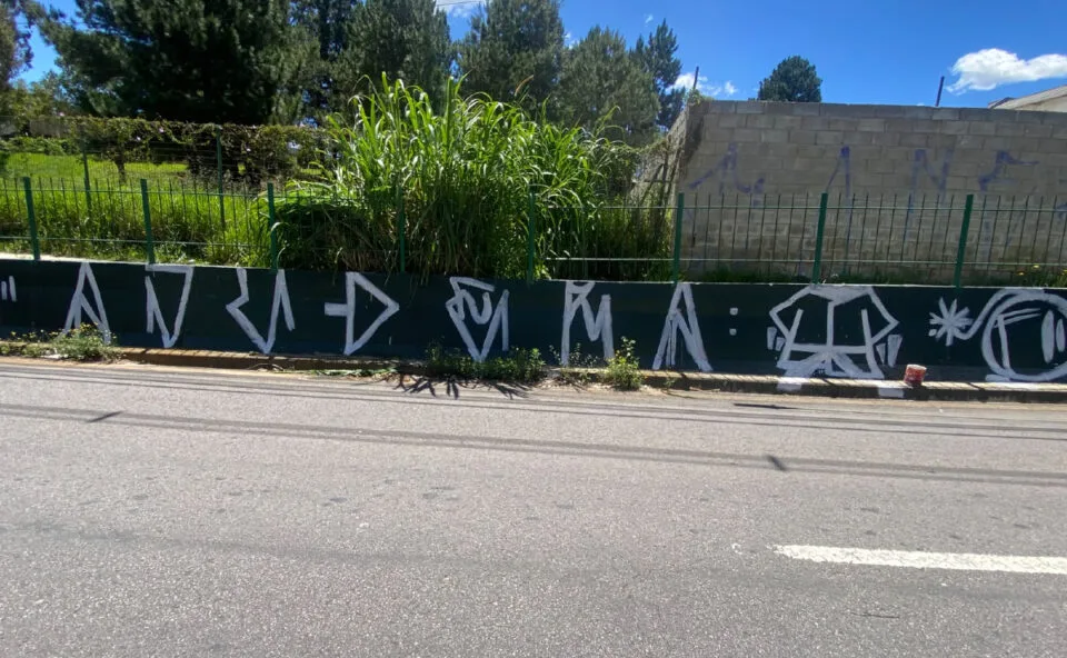 Deu ruim na pichação! Guarda Municipal flagra dois homens pichando muro de contenção da Linha Verde, em Curitiba; assista
