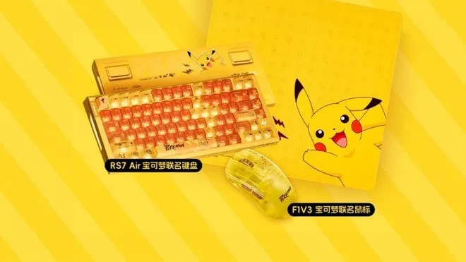 ATK lança mouse e teclado temáticos de Pikachu com taxa de resposta de 8.000 Hz