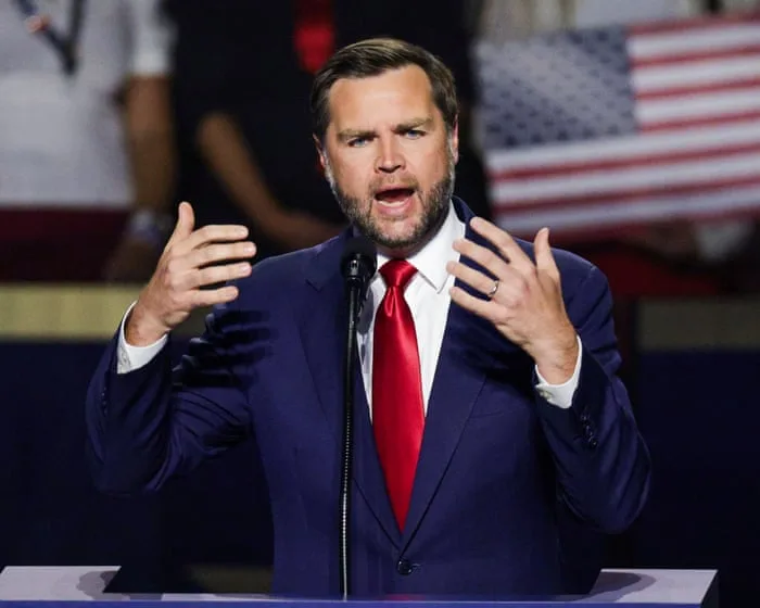 JD Vance pitches himself as Trump’s political heir on day two of Republican midterm convention
