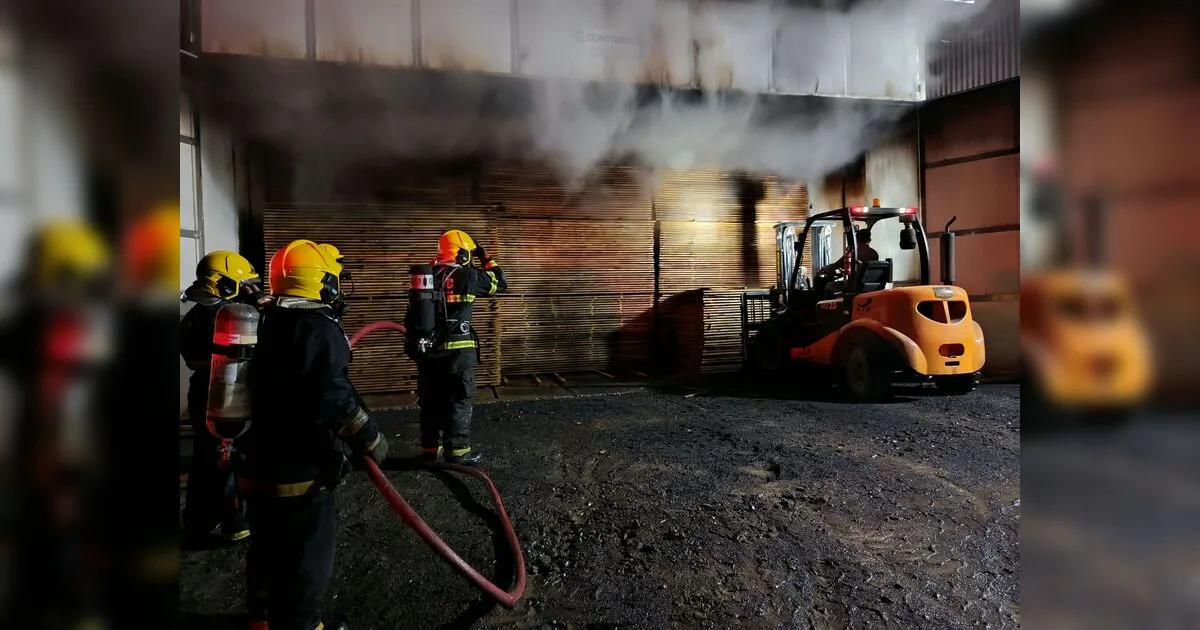 Incêndio atinge estufa de madeireira em SC e mobiliza bombeiros
