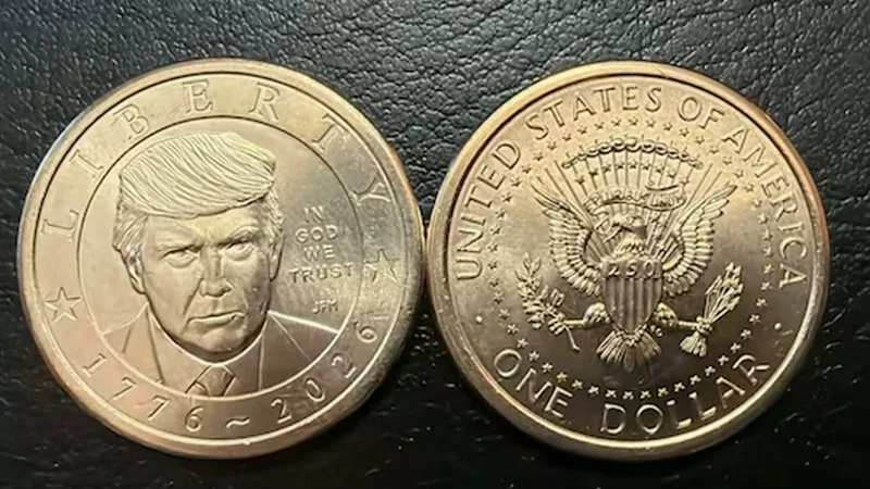 Coins featuring Donald Trump in circulation