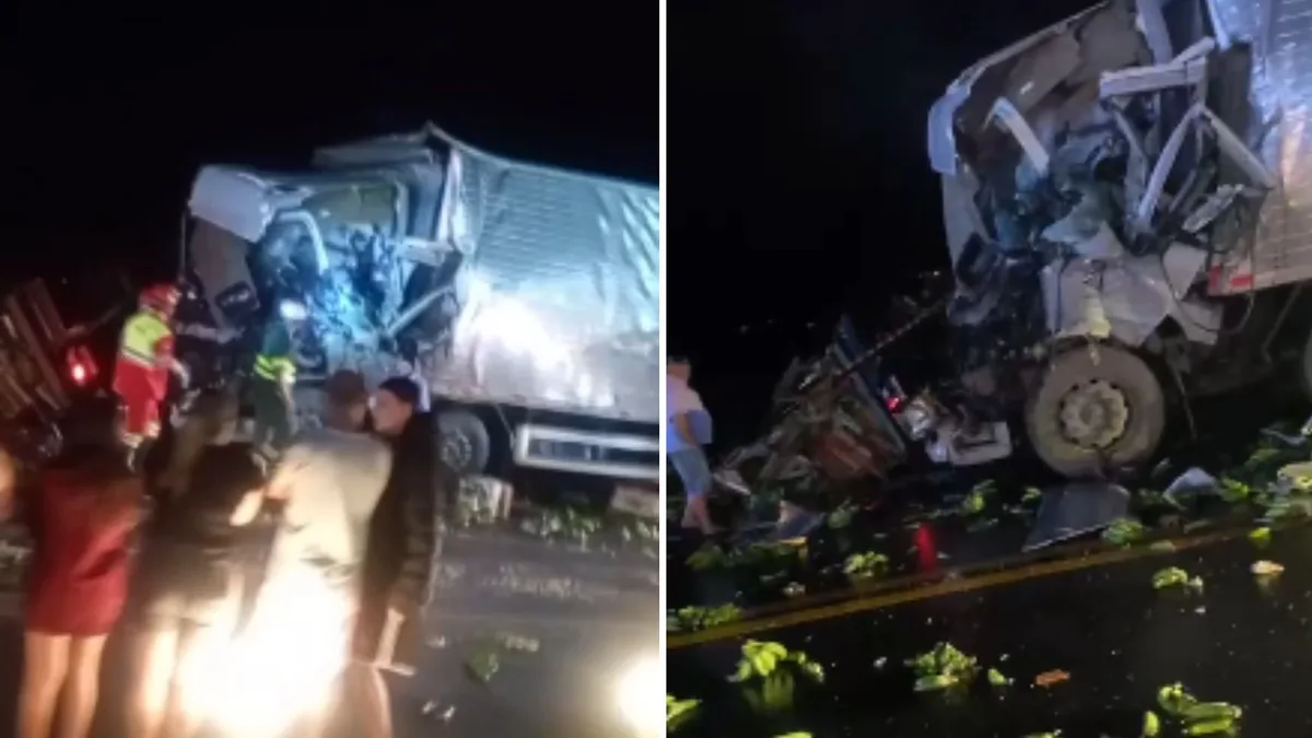 Homem morre em acidente entre carreta e caminhão na BR 101 em Mimoso do Sul