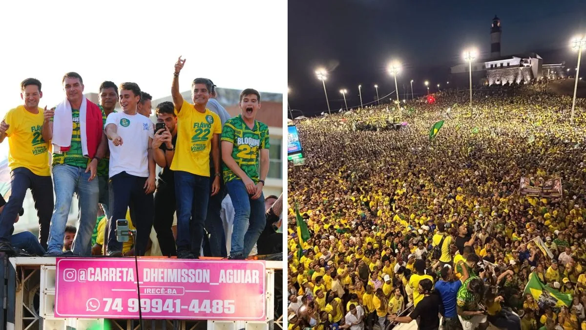 Flávio Bolsonaro reúne multidão em Salvador, recebe título de cidadão e promete dar continuidade a obras na Bahia: ‘O povo baiano merece’
