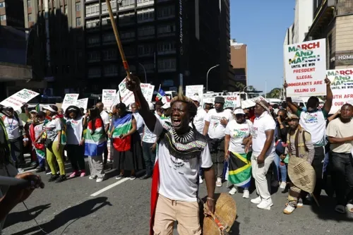 LOOK: March and March protests during the last day of SADC Summit