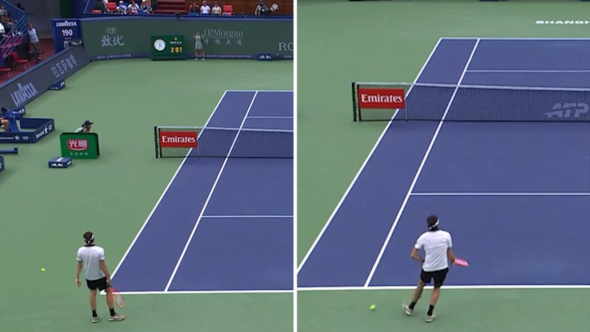 Insólita definición en el tenis: a una figura se le cayeron dos pelotas del bolsillo y perdió el partido