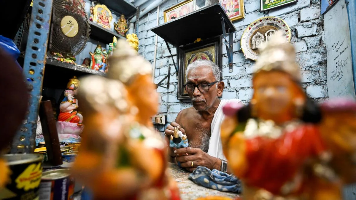 Giving old Golu dolls a new coat of paint