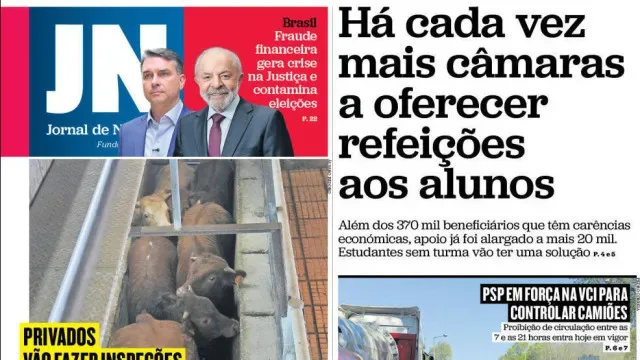 Hoje é notícia: Mais câmaras a dar refeições; Governo devolve 16€ por mês